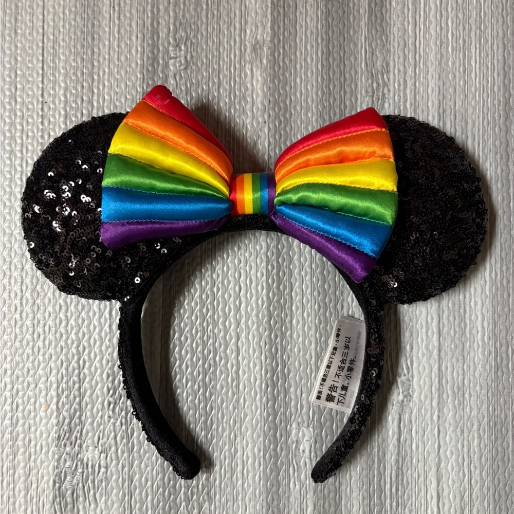 Rainbow Sequin Mouse Ears Headband